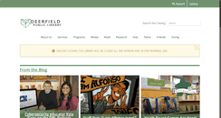 Desktop Screenshot of deerfieldlibrary.org