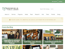 Tablet Screenshot of deerfieldlibrary.org